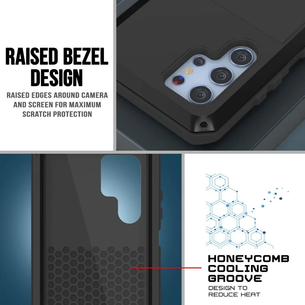 Case for Samsung Galaxy S24 S23 S22 S21 S20 Ultra Note 20 10 Pro S9 S10 Plus S10E Heavy Duty Protection Armor Metal phone Cover