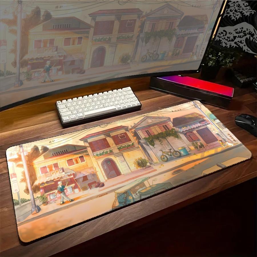 Big Mouse Pad Gaming Colorful House Large Mousepad Office Accessories Desk Mat Gamer Setup Mousemats PC Kawaii Mats