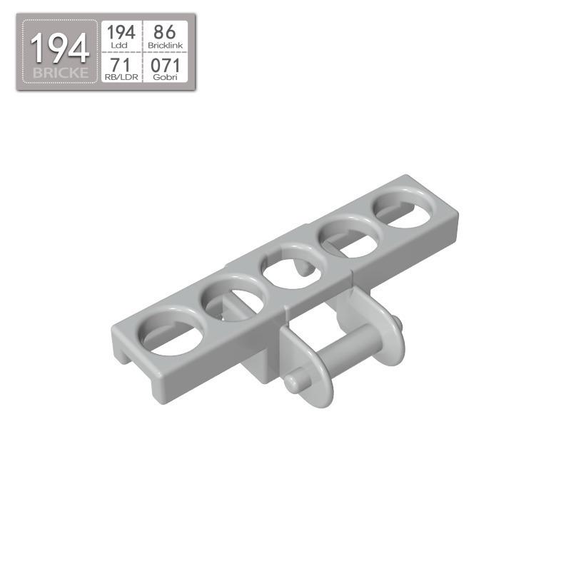 

BRICKE Середня шарнірна рейка Сумісна з LEGO 3873 15379 Будівельні блоки Головоломка Навчальний посібник Piece світло-сірий колір