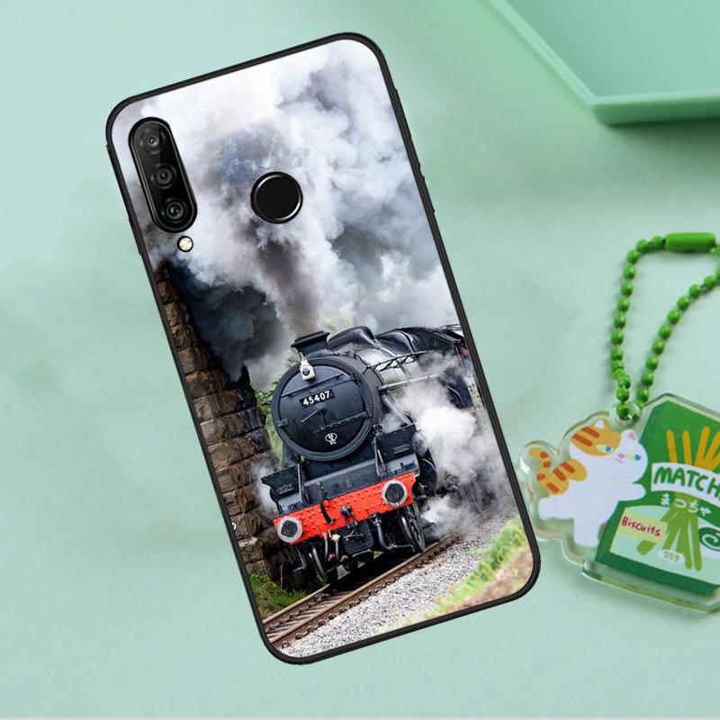 Vintage Steam Train Railway For Huawei Nova 8i 11i 12i 12s 9 10 SE Y90 Y60 Y70 Y72 Y61 Y91 P20 P30 P40 Lite P60 Pro Case