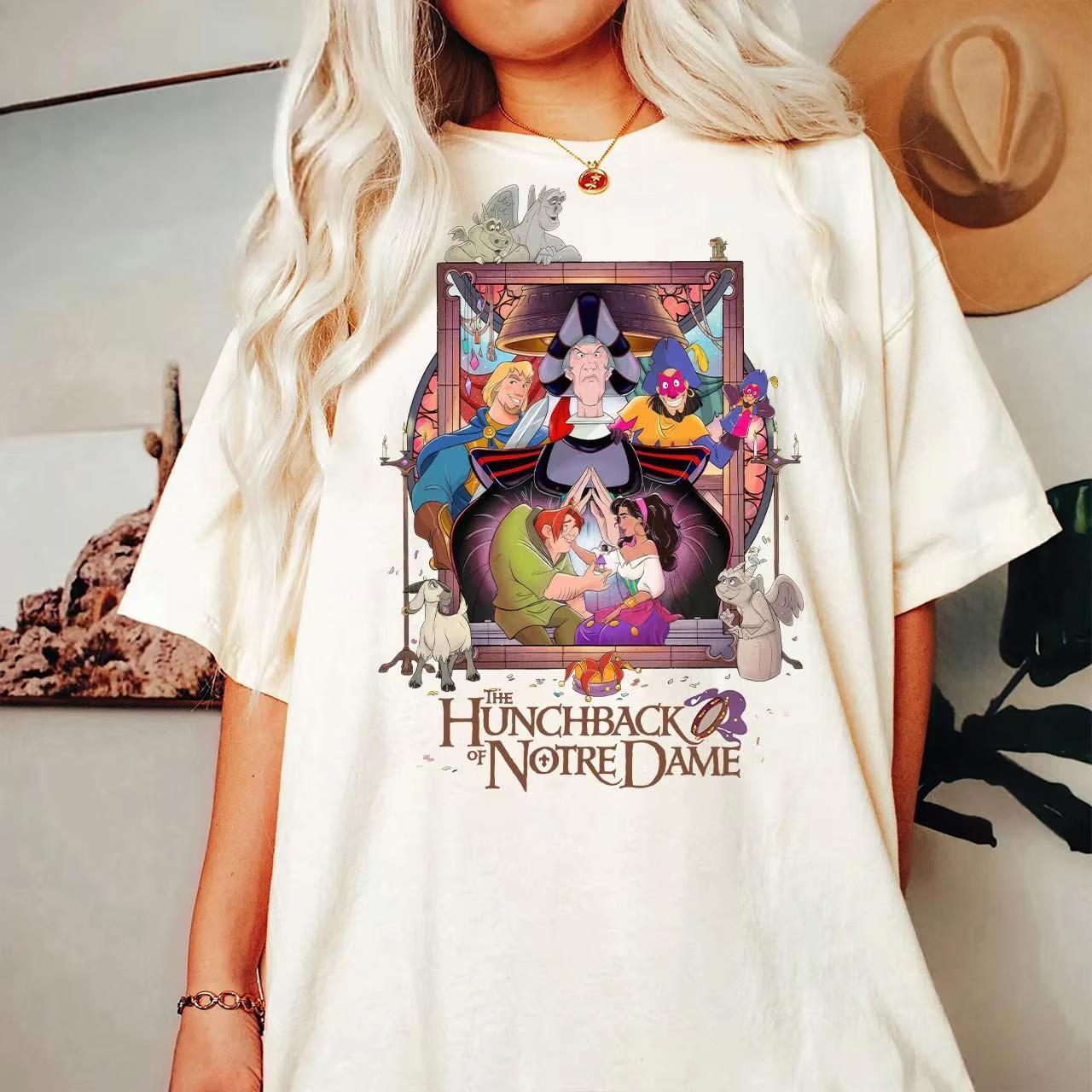 Vintage 90s The Hunchback of Notre Dame Shirt Esmeralda and Quasimodo Graphic Shirt Shirt Kids Clothes Girls S