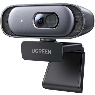 UGREEN Webová kamera USB Webová kamera 2K 4 megapixely Ultra široký pozorovací úhel Automatické ostření Kompatibilní mikrofon Automatická korekce světla PC kamera Windows Mac OS