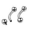 G23 Titanium Internal Thread Curved Barbell & Studs - Available In 6-16mm for Nose and Lip