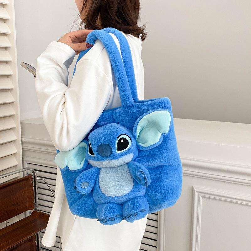 Cute Stitch Plush Backpack for Kids - Children's Storage Bag & Toy Carrier
