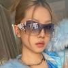 New Sports Trend Goggle Sunglasses Women Men  Fashion Punk Glasses  Sun Glasses Brand Designer Irregular Uv400 Eyewear