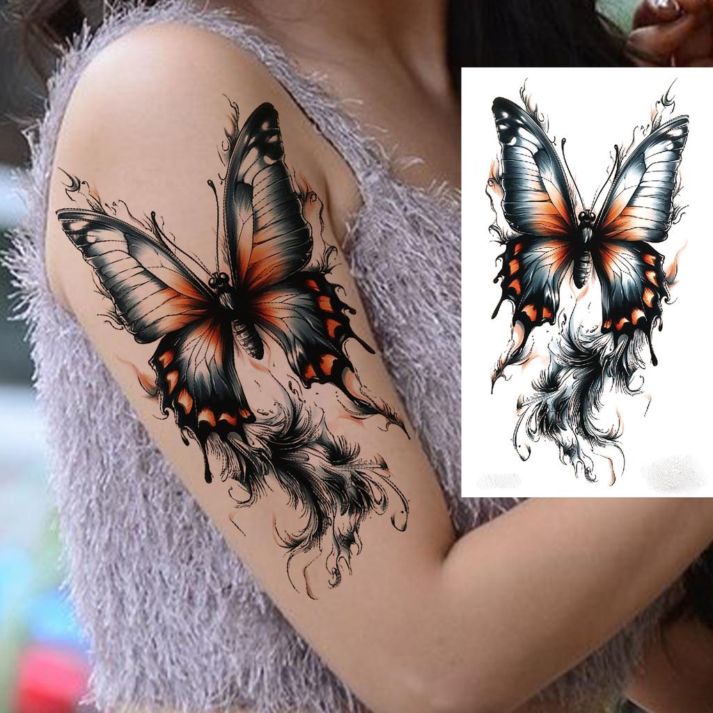 1 Sheet Black Henna Mandala Flower Temporary Tattoos For Women Girls Fake Lace Tattoo Sticker Disposable Decoration Adults Tatoo