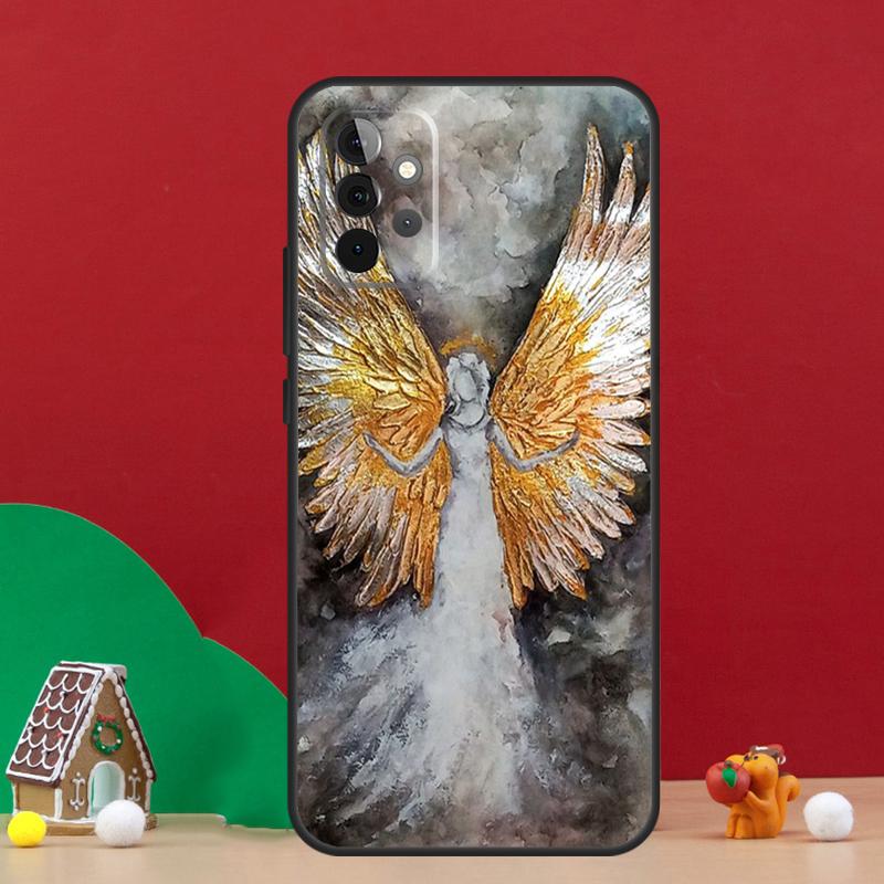 Fantasy Angel Girl Wings Case For Samsung Galaxy A17 A06 A16 A56 A36 A54 A34 A14 A52 A32 A13 A23 A33 A53 A15 A35 A55