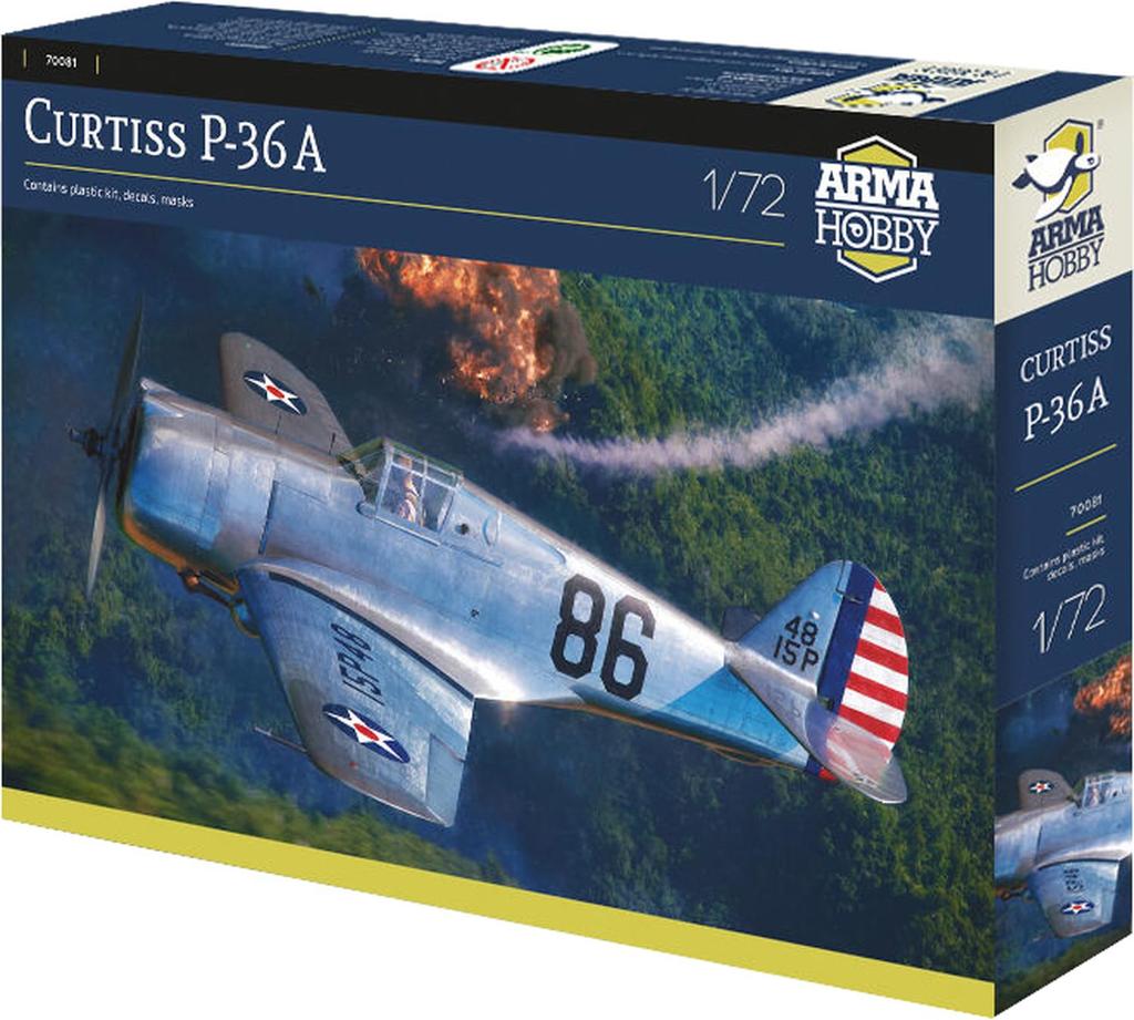 Arma Hobby Curtiss Plastic Model Kit ADL70081 1/72 P-36A (Airplane)