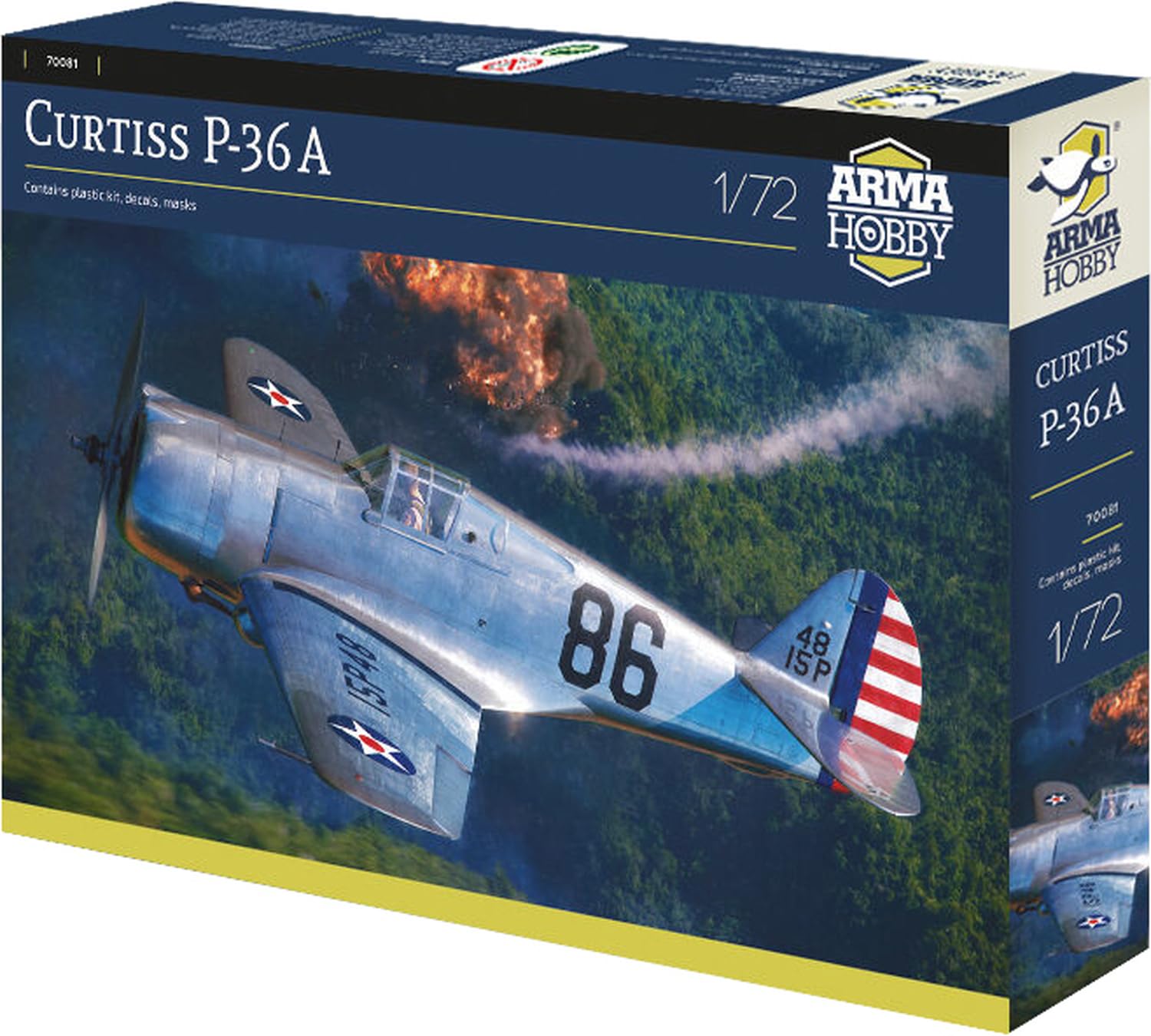 

Arma Hobby Curtiss Plastic Model Kit ADL70081 1/72 P-36A (Airplane)