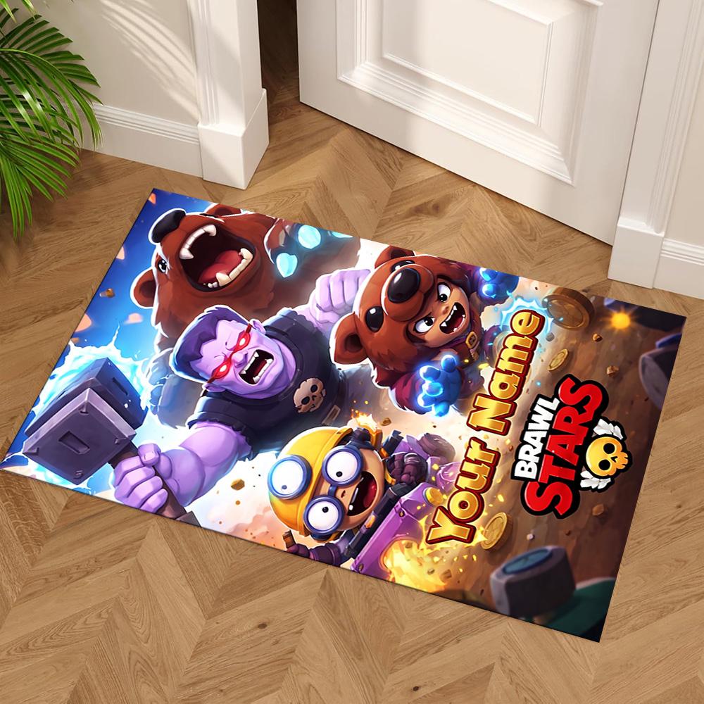 Supercell Personalized Name Carpet Perfect for Bedrooms Outdoor Decorate room Hallway Antislip Carpet Office home decor