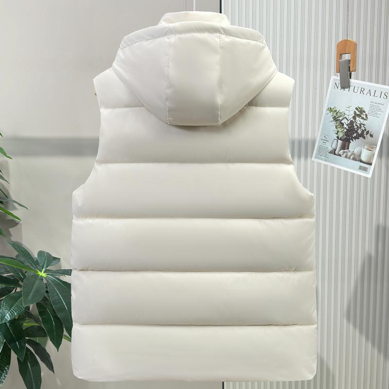 Warm Sleeveless Parka Man Waistcoat Fashion Plus Size Male Coat Hooded Casual Zipper Thick Winter Men's Vest