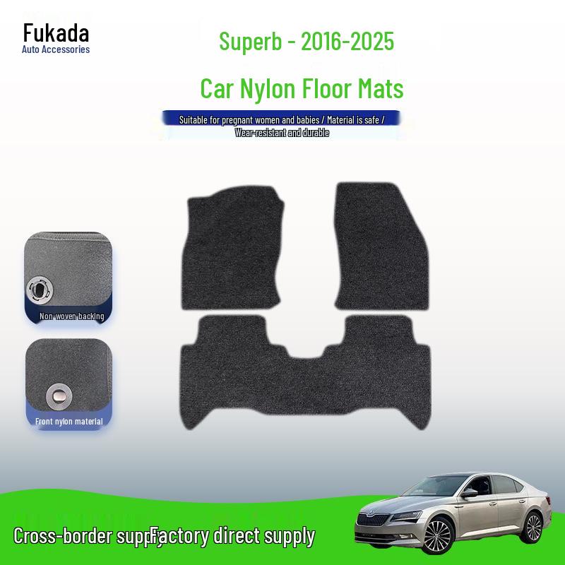 Velour Custom-Fit Skoda Superb 2016-2025, Durable and Easy-to-Clean