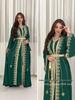Women's Plus Size Embroidered Long Sleeve Abaya Dress for Autumn