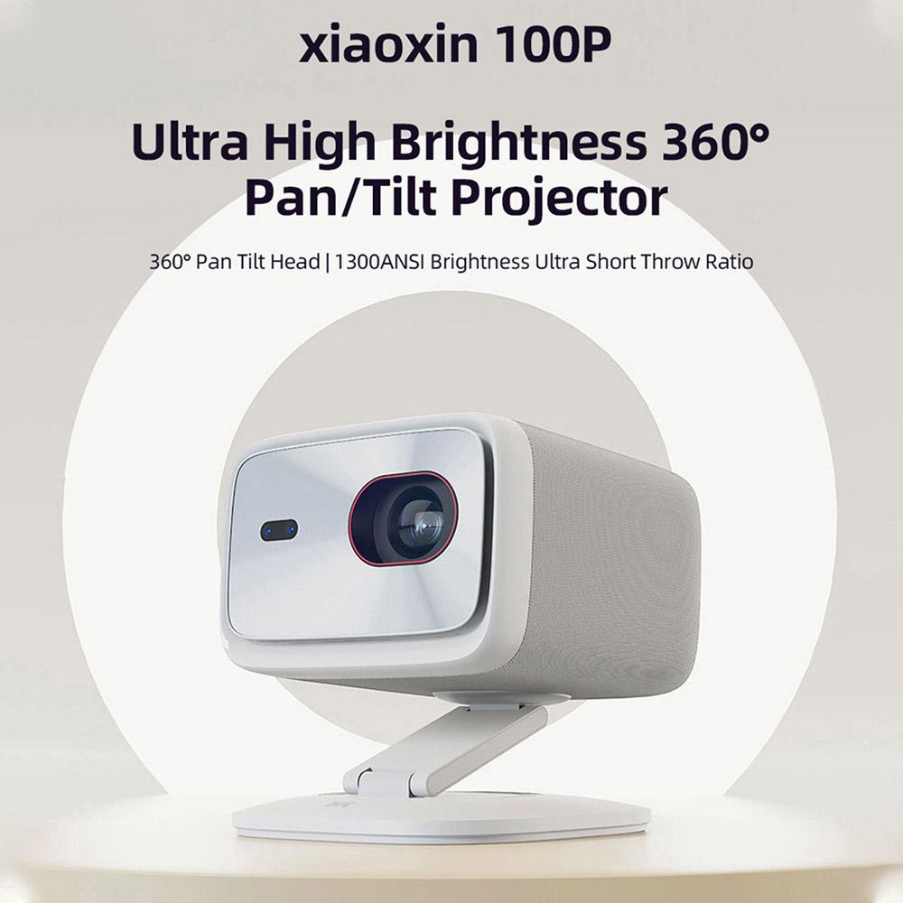 Lenovo Xiaoxin 100P Smart Projector, 850 ANSI, 1080P, HDR10, WiFi 6, 2*5W Speaker, Automatic Keystone Correction