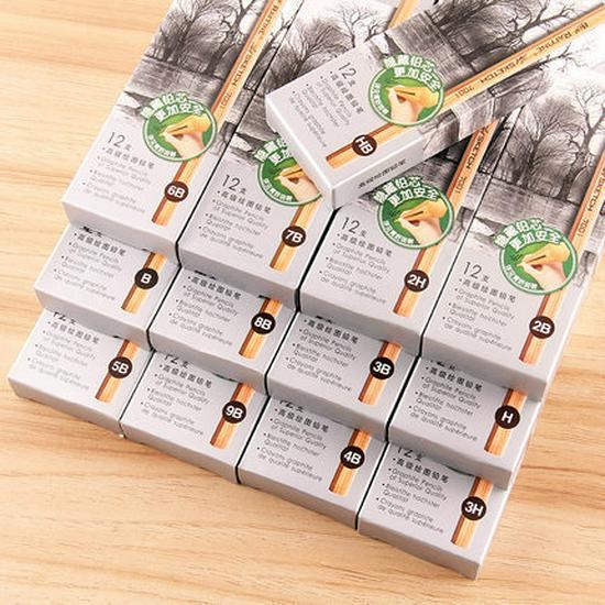 Genuine Marco Sketching Pencils - Soft to Hard (HB, 2B, 4B, 6B, 8B, 9B) - Durable Stationery.