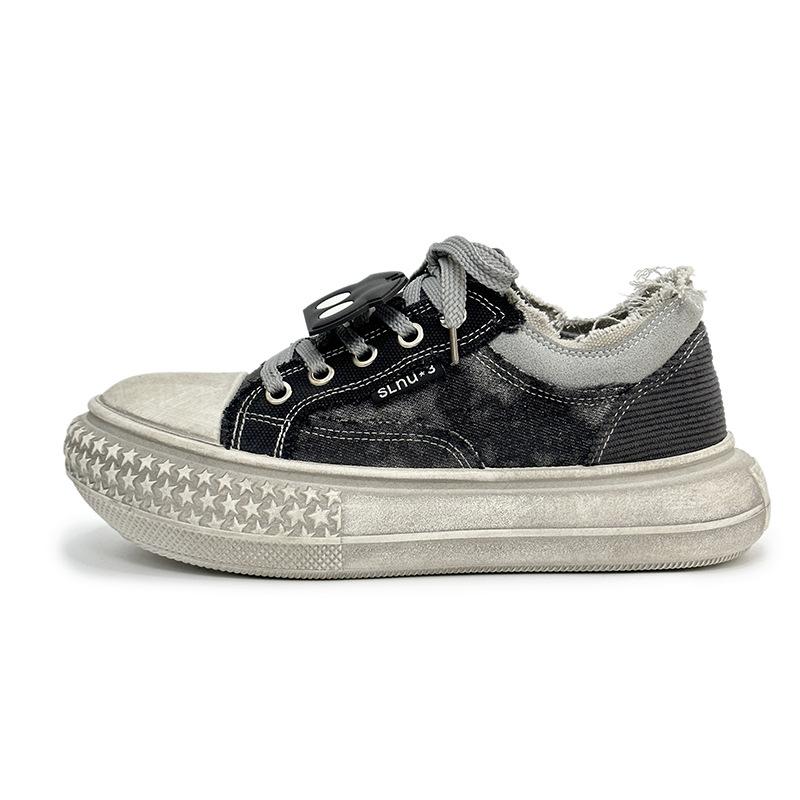 New Men's Shoes Low-top Heightening Platform Shoes Bread Shoes Little White Shoes Star Bag Head Shoes