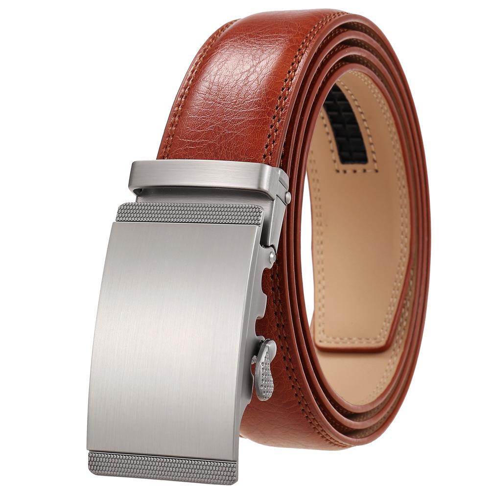 Belt Men'S Two-Layer Cowhide, Automatic Buckle Belt Men'S Leather Belt Ly25-1050-1