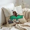 Cushion Cover  Linen  SkinFriendly Soft Decorative Case For Sofa Home Decor Joguman Korean Instagram Dinosaur Pillow cover