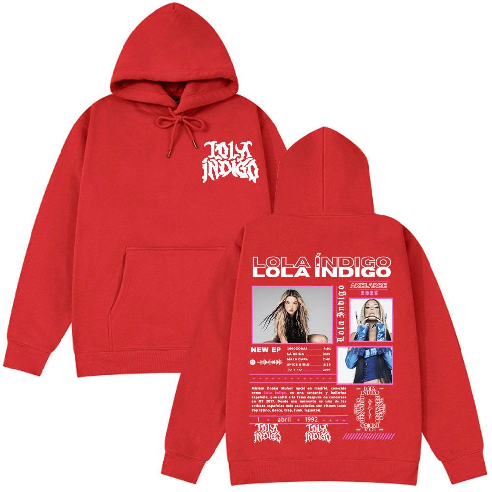 Lola Singer Indigo 2025 Tour Graphic Hoodies Men Women Clothing Fashion Aesthetic Sweatshirts Hip Hop Punk Casual Loose Hoodie