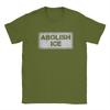 Abolish ICE Political Protest Sign TShirt for Unisex Vintage Cotton Tee Shirt Crewneck Short Sleeve T Shirt Gift Clothes