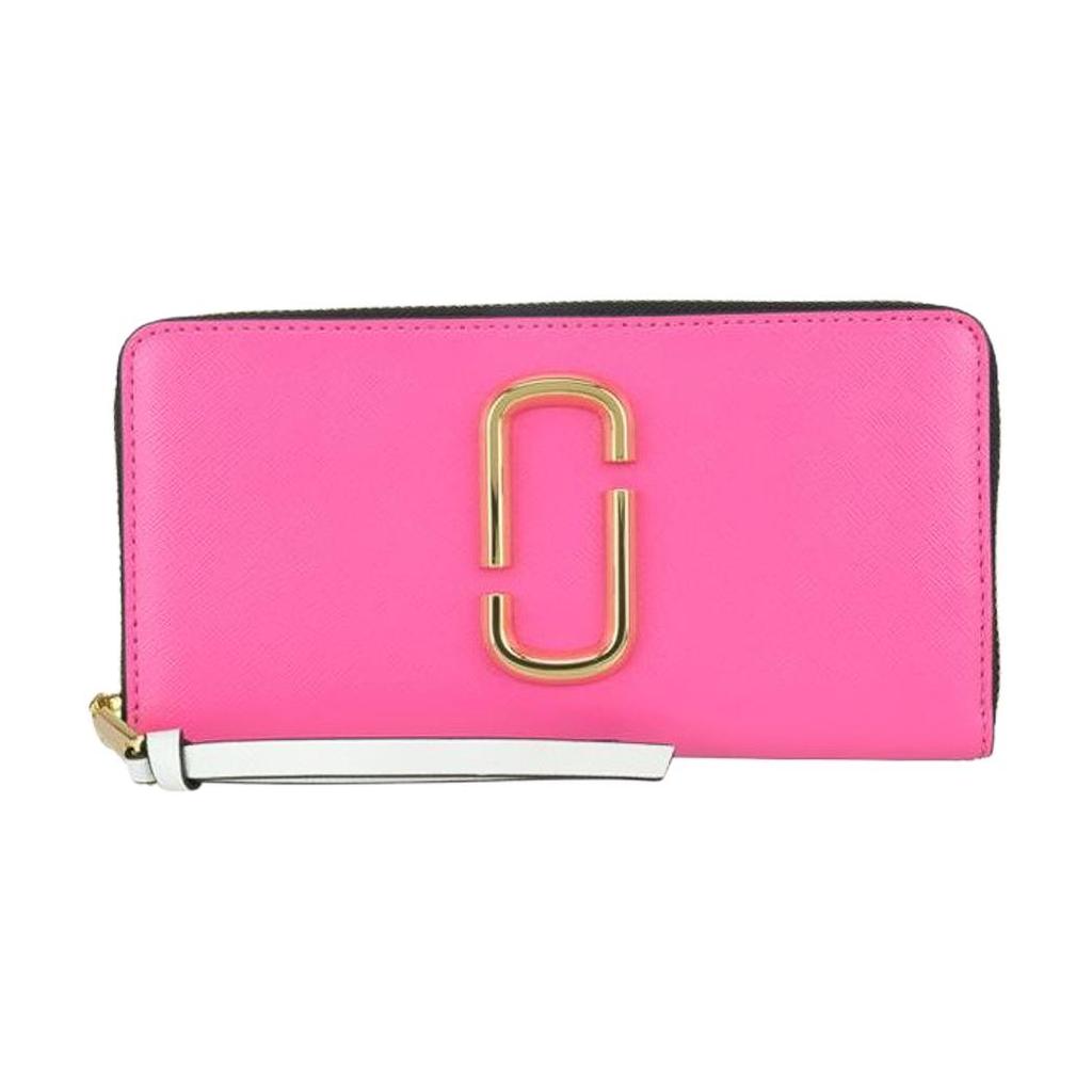 Marc Jacobs Goldenes Logo Leder Geldbörse Unisex Geldbörse Rosen-Pink M0013352-951