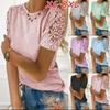 Summer Loose Temperament Commuter Stitching Short Round Neck T-shirt