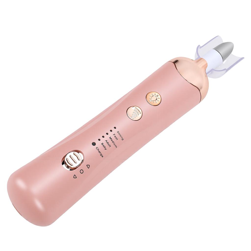 Cordless Electric Nail Drill Integrated LED Light Ergonomic Grip Dust Cover Electric Manicure Kit for Nail Pink