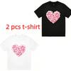 Fashion Rose Love Print Kids T-Shirts Summer Fashion Street Outdoor Casual T-shirt Tops for Boy and Girl's Tees Top