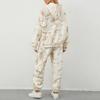 2 Pcs/Set Women Hoodie Pants Suit Printing Long Sleeves Thick Top Elastic Waist Ankle-banded Trousers Sport Fitness Outfit Fall Winter Tracksuit