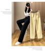 Женские брюки из шенилла с широкими штанинами и шерсти ягненка - Зима 2025, Новое поступление, С подкладкой из бархата, Прямые повседневные для осени