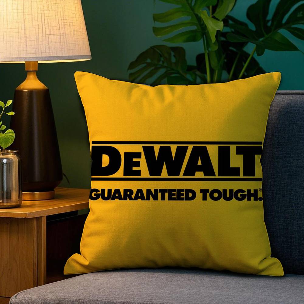 Tool Box D-DeWalt Pillow Case Plush Fabric Soft Double Sided Print Sofa Cushion Cover Throw Pillow Covers