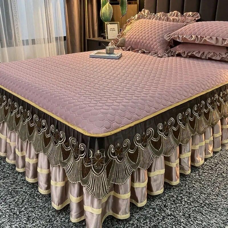 Povlak na polštář v retro přírodním latexu v evropském stylu, luxusní letní sukně na postel, ledová hedvábná podložka, klimatizační podložka, měkká podložka