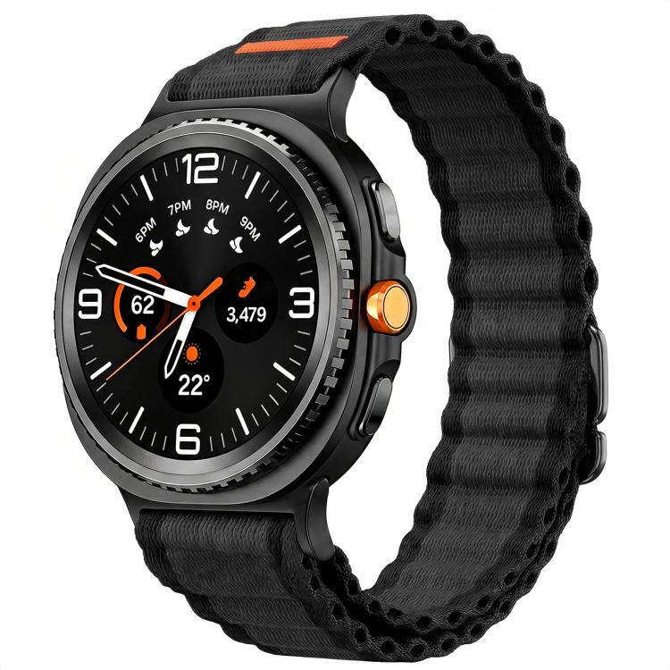 Ocean Wave Texture Nylon Watch Band for Galaxy Watch9 8 8 Classic Replacement Strap