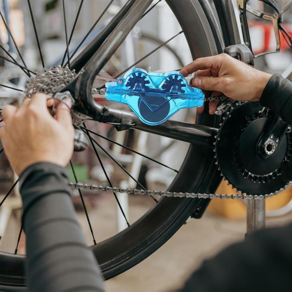 Cycle Chain Scrubber Cleans Tool Cycling Chain Cleaner Quick Degreasing Repair Bike Cleaning Tools Bike Chain Wash Accessories