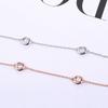 Simple Korean version of the versatile necklace round diamond S925 silver necklace short collarbone chain