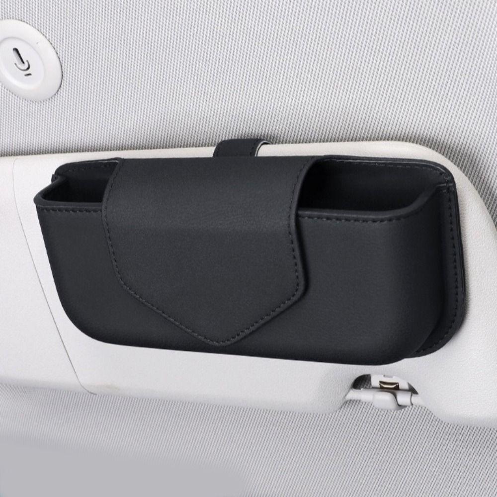 Magnetic Car Glasses Case Wear-Resistant Sunglasses Clip  Car Organizer