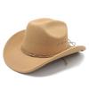 Retro autumn and winter woolen men's and women's retro western cowboy hat big edge wide edge sunshade top hat felt hat