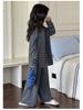 2025 Girls' Striped Cotton Pajamas Set - Long Sleeve Autumn Homewear for Little & Big Girls