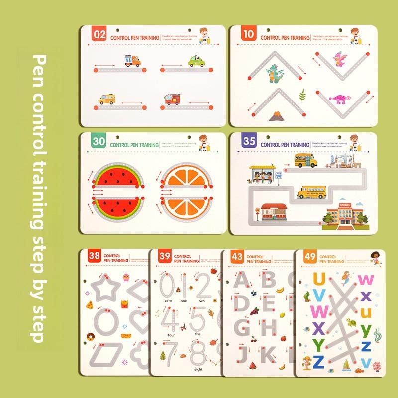 Skill Children Building Puzzle Toy Focus Pen Early Learning Practice Writing