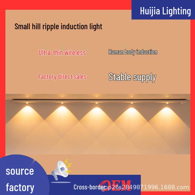 Hill Induction Cat's Eye Night Light - Ultra-Thin Intelligent LED Strip for Wardrobes