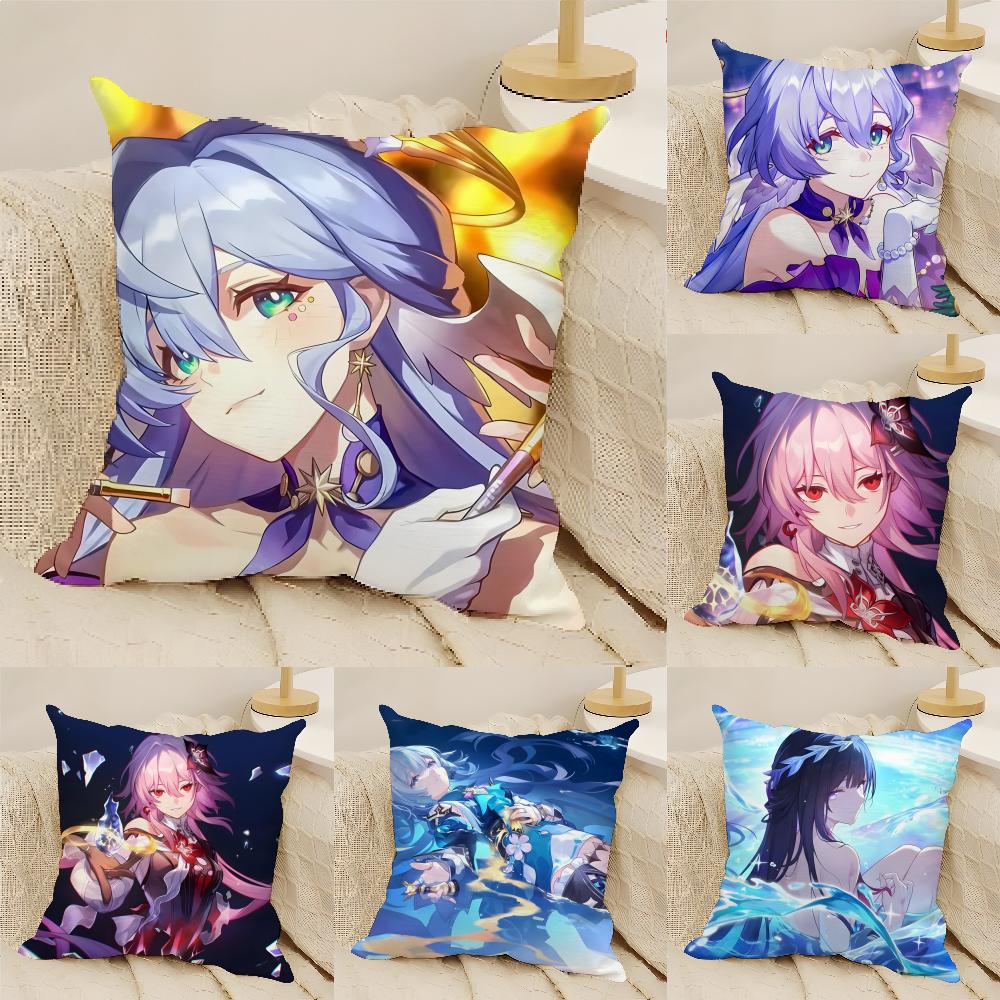 Art Game H-Honkai Star Rail 2 Pillow Case Linen Pillow Case Sofa Home Decor Cushion Cover Cushion Cove