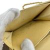 Chanel Compact Wallet Card with Chain Matrasse Lambskin Coin Case Yellow Lambskin Women Used