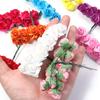 144pcs 2cm Paper Artificial Rose Flower Bouquet Colorful Mini Rose Fake Flowers For DIY Wedding Party Gifts Wreath Decoration