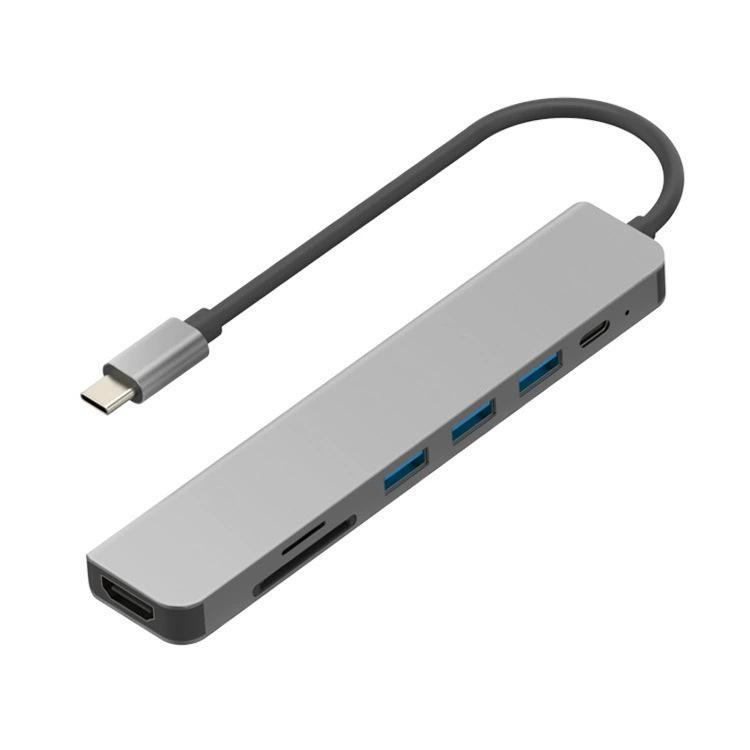 8-in-1 Docking Station: Compatible with Apple Laptops, USB Hub, Network Port, Card Reader, and Type-C Expansion.