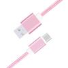 Câble type c pour xiaomi redmi k40 câble usb tressé nylon 1,3 mètre câble charge-synchro rapide-transfert de données type c - rose