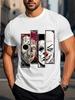 Unisexs Cotton Tshirt Classic Print Vintage Slasher Villains Oversized Short Sleeve Streetwear Black Casual Tops For Daily Wear