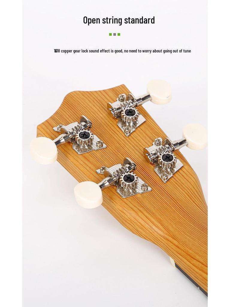 21-Inch Natural Wood Children's Ukulele Four-String Guitar Instrument
