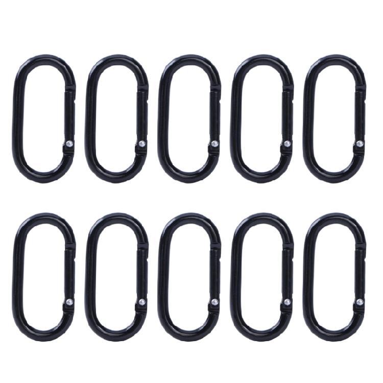 Locking Carabiner Aluminum Alloys Spring Carabiner Keychains Hook Clip Carabiner чёрный