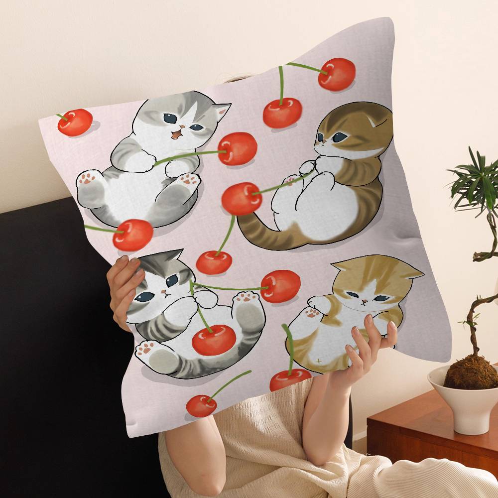 Fashion Luxury Cute Mofusand Cat Cushion Cover Pillow Cover Decor Pillowcase Printed Cushion Case For Couch