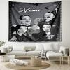 1PC Custom Name Addams Fan family Portrait Tapestry Accessories for Bedroom,Livingroom, dormitory Room Wall Decor, Fan Birthday Gifts
